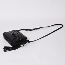 画像をギャラリービューアに読み込む, 極美品 SAINT LAURENT サンローラン ルー カメラバッグ ショルダーバッグ 612544 レザー キルティング ブラック 中古 4a000047