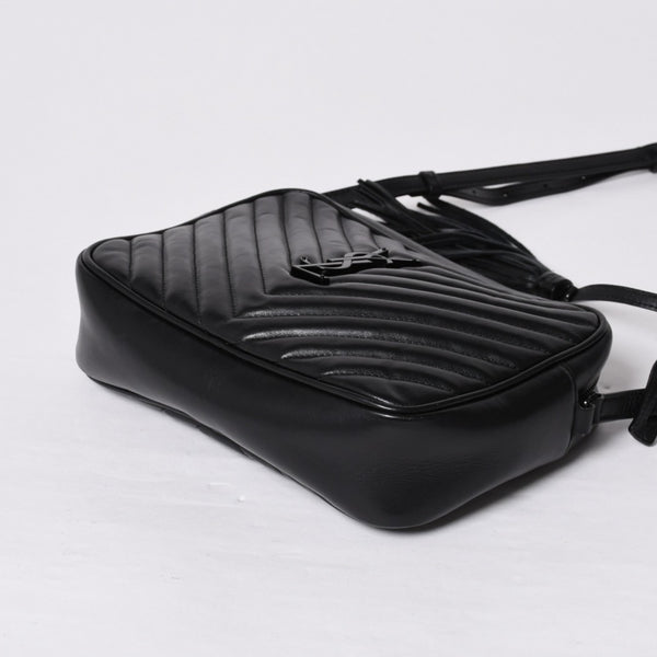 Very Good Condition SAINT LAURENT Saint Laurent Lou Camera Bag Shoulder Bag 612544 Leather Quilted Black Used 4a000047