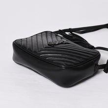 画像をギャラリービューアに読み込む, 極美品 SAINT LAURENT サンローラン ルー カメラバッグ ショルダーバッグ 612544 レザー キルティング ブラック 中古 4a000047