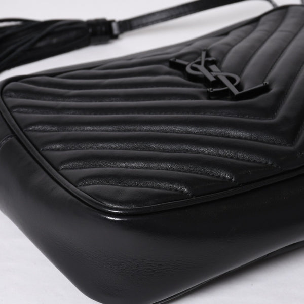 Very Good Condition SAINT LAURENT Saint Laurent Lou Camera Bag Shoulder Bag 612544 Leather Quilted Black Used 4a000047
