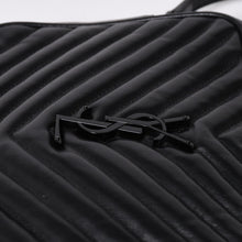 画像をギャラリービューアに読み込む, 極美品 SAINT LAURENT サンローラン ルー カメラバッグ ショルダーバッグ 612544 レザー キルティング ブラック 中古 4a000047