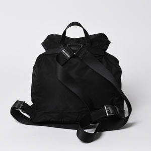 PRADA プラダ リュックサック Re-Nylon リナイロン バックパック ブラック ナイロン サフィアーノレザー 美品 中古 4b013226