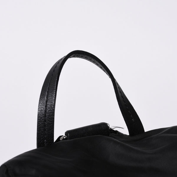 PRADA プラダ リュックサック Re-Nylon リナイロン バックパック ブラック ナイロン サフィアーノレザー 美品 中古 4b013226
