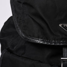 画像をギャラリービューアに読み込む, PRADA プラダ リュックサック Re-Nylon リナイロン バックパック ブラック ナイロン サフィアーノレザー 美品 中古 4b013226
