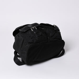 PRADA プラダ リュックサック Re-Nylon リナイロン バックパック ブラック ナイロン サフィアーノレザー 美品 中古 4b013226