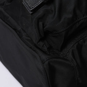 PRADA プラダ リュックサック Re-Nylon リナイロン バックパック ブラック ナイロン サフィアーノレザー 美品 中古 4b013226