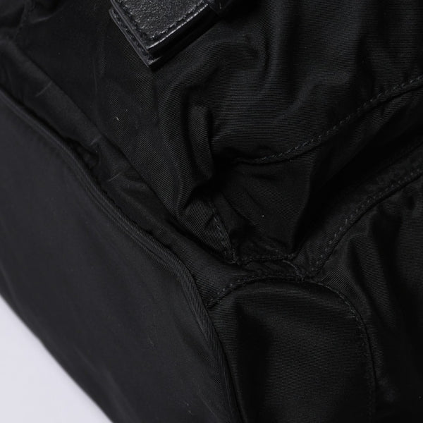 PRADA プラダ リュックサック Re-Nylon リナイロン バックパック ブラック ナイロン サフィアーノレザー 美品 中古 4b013226