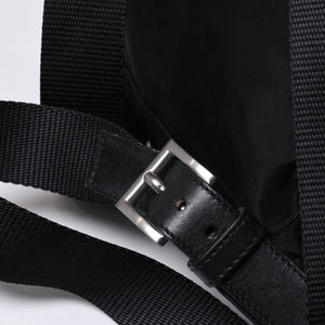 PRADA プラダ リュックサック Re-Nylon リナイロン バックパック ブラック ナイロン サフィアーノレザー 美品 中古 4b013226