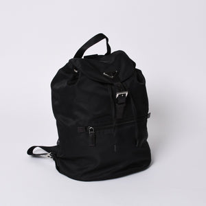 極美品 PRADA プラダ リュックサック バックパック BZ0032 ブラック ナイロン サフィアーノレザー 中古 4a000144