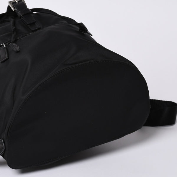 極美品 PRADA プラダ リュックサック バックパック BZ0032 ブラック ナイロン サフィアーノレザー 中古 4a000144