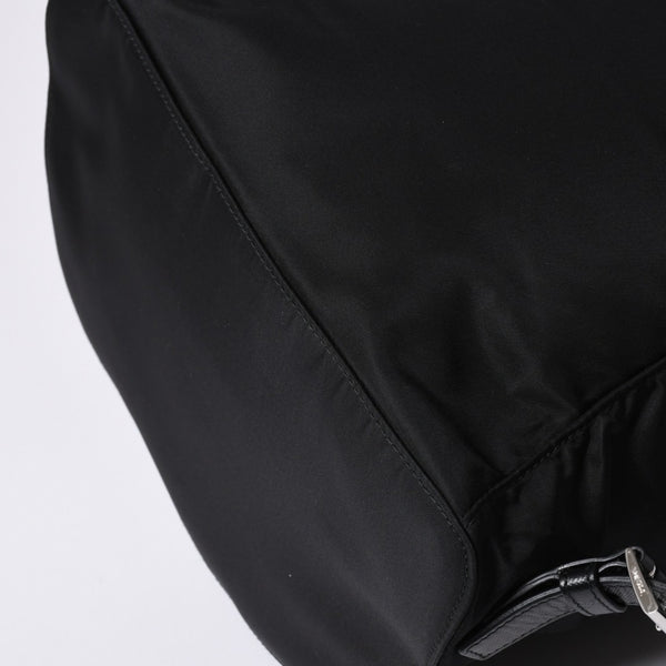 極美品 PRADA プラダ リュックサック バックパック BZ0032 ブラック ナイロン サフィアーノレザー 中古 4a000144