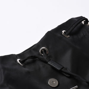 極美品 PRADA プラダ リュックサック バックパック BZ0032 ブラック ナイロン サフィアーノレザー 中古 4a000144