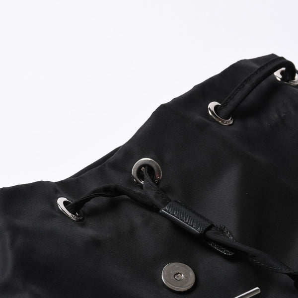 極美品 PRADA プラダ リュックサック バックパック BZ0032 ブラック ナイロン サフィアーノレザー 中古 4a000144