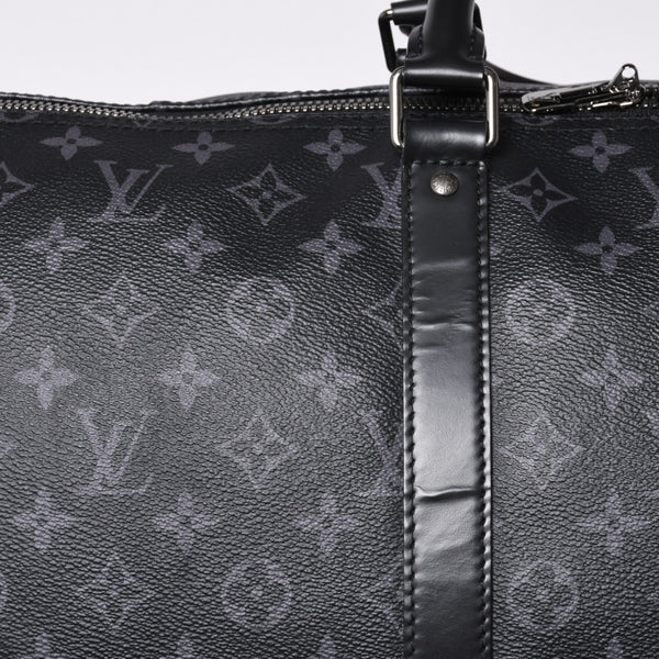 Very good condition LOUIS VUITTON Keepall Bandouliere 55 Boston bag M40605 Monogram Eclipse Used 4a000146