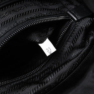 極美品 PRADA プラダ リュックサック バックパック BZ0032 ブラック ナイロン サフィアーノレザー 中古 4a000144