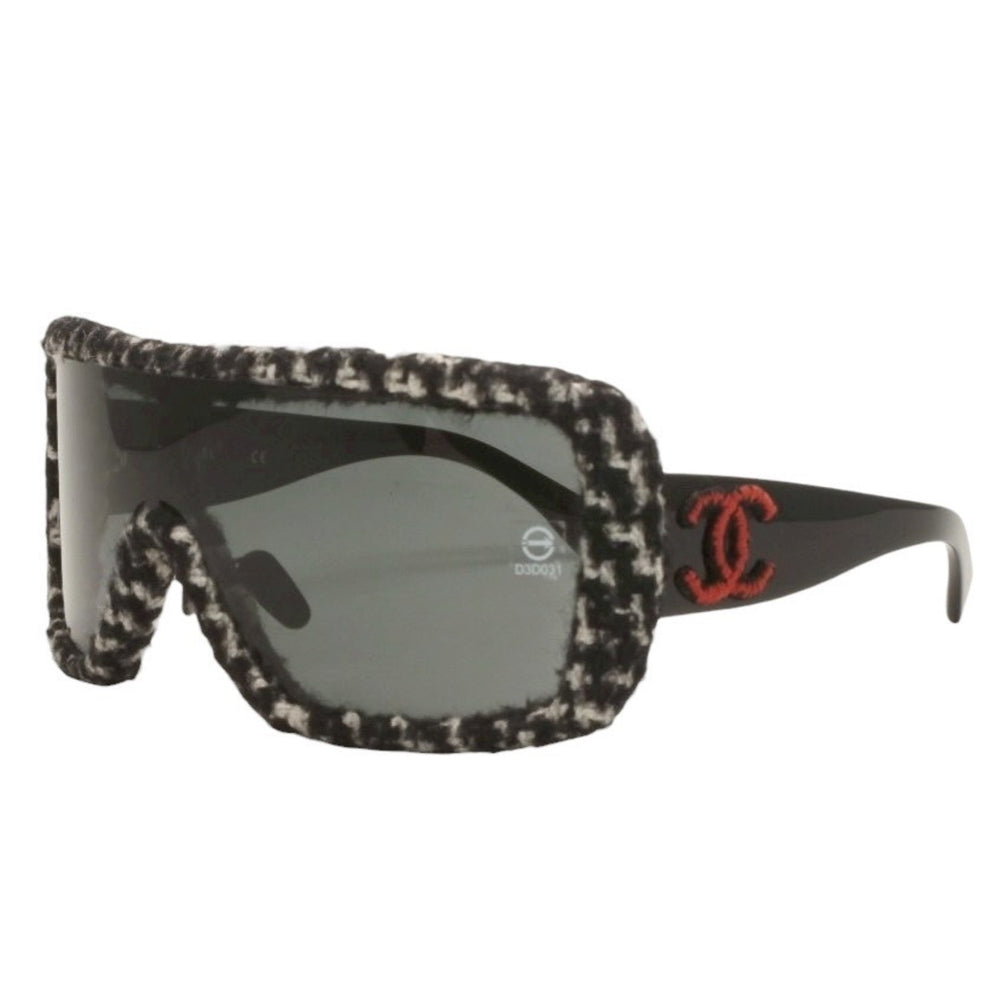 極美品 CHANEL シャネル サングラス アイウェア ツイード 71367 S0187 3N ココマーク 70▫︎0 120 中古 4b000012