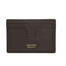 画像をギャラリービューアに読み込む, 新品同様品 TOM FORD トムフォード カードケース CLASSIC CARDHOLDER クラシック カードホルダー グレインレザー シープスキン グレー 中古 4b014173