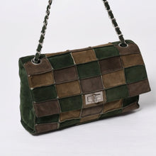 画像をギャラリービューアに読み込む, 極美品 CHANEL シャネル 2.55 Sフラップ Sチェーンワンショルダーバッグ 5番台 ココマーク パッチワーク スウェード 中古 4b014171