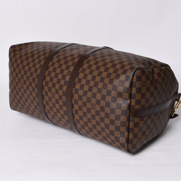 Very good condition LOUISVUITTON Louis Vuitton Boston bag N41414 Keepall Bandouliere 55 Damier Ebene Gold hardware Used 4a000716