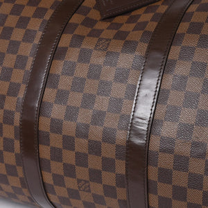 Very good condition LOUISVUITTON Louis Vuitton Boston bag N41414 Keepall Bandouliere 55 Damier Ebene Gold hardware Used 4a000716