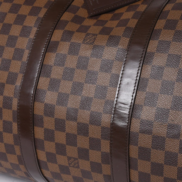 Very good condition LOUISVUITTON Louis Vuitton Boston bag N41414 Keepall Bandouliere 55 Damier Ebene Gold hardware Used 4a000716