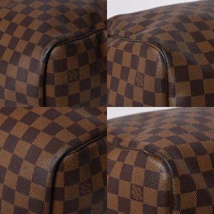 Very good condition LOUISVUITTON Louis Vuitton Boston bag N41414 Keepall Bandouliere 55 Damier Ebene Gold hardware Used 4a000716