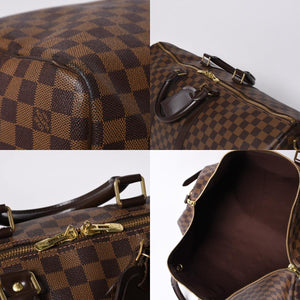 Very good condition LOUISVUITTON Louis Vuitton Boston bag N41414 Keepall Bandouliere 55 Damier Ebene Gold hardware Used 4a000716