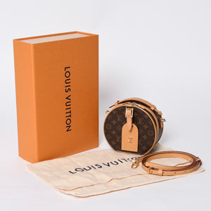 New and unused LOUIS VUITTON Mini Boite Chapeau 2WAY bag M83575 Monogram Brown Gold hardware Used 4a000724