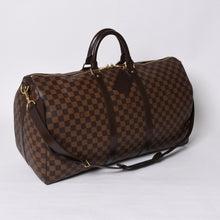 画像をギャラリービューアに読み込む, 極美品 LOUISVUITTON ルイヴィトン ボストンバッグ N41414 キーポルバンドリエール55 ダミエエベヌ ゴールド金具 中古 4a000716