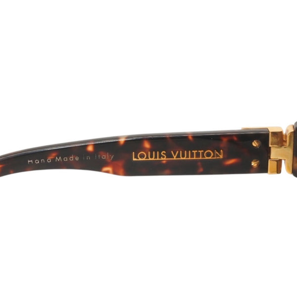 LOUIS VUITTON Sunglasses Eyewear Z0255E Size Tortoiseshell Color Gold Good Condition Used 4a000077