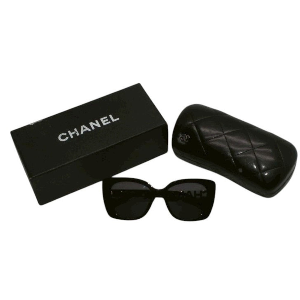 CHANEL シャネル サングラス アイウェア 5422-B-A c.501/T8 サイズ53□17 140 ココマーク ラインストーン ブラック 美品 中古 4a000075