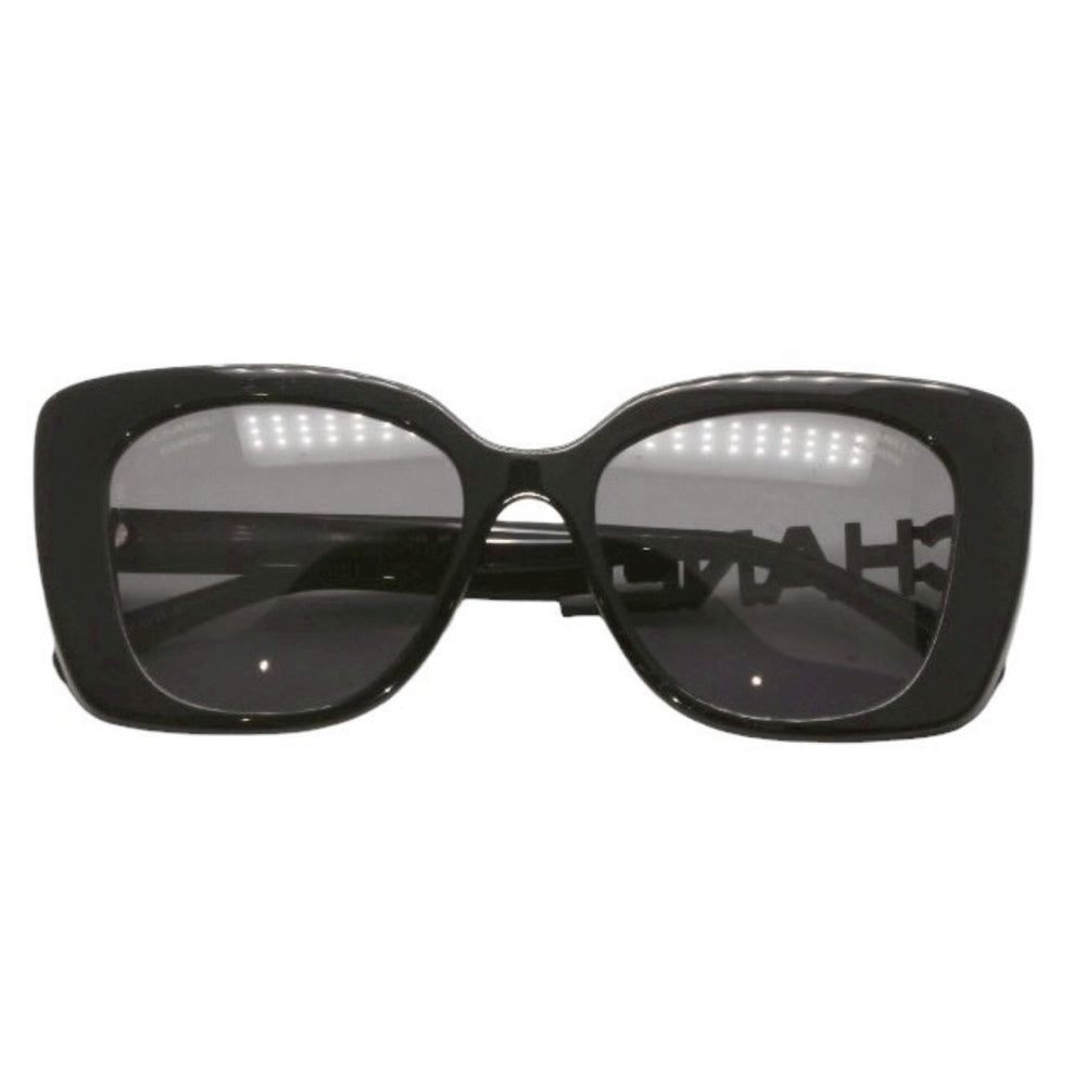 CHANEL シャネル サングラス アイウェア 5422-B-A c.501/T8 サイズ53□17 140 ココマーク ラインストーン ブラック 美品 中古 4a000075