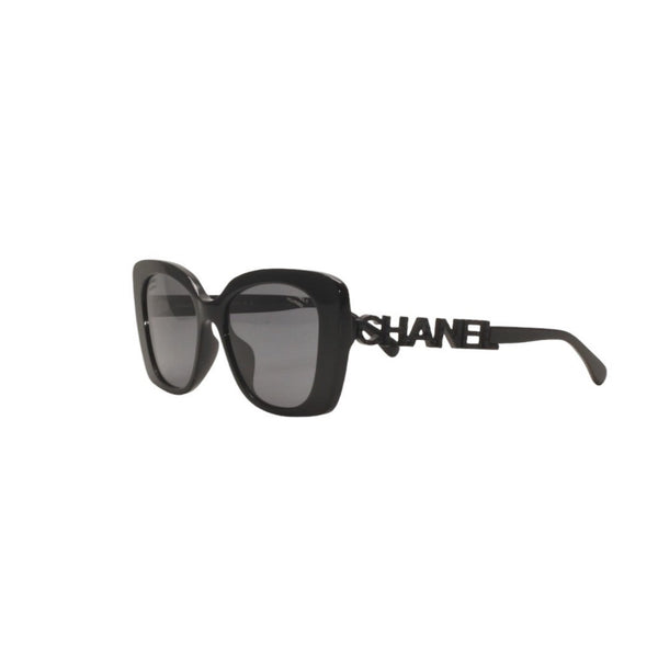 CHANEL Sunglasses Eyewear 5422-B-A c.501/T8 Size 53□17 140 Coco Mark Rhinestone Black Good Condition Used 4a000075