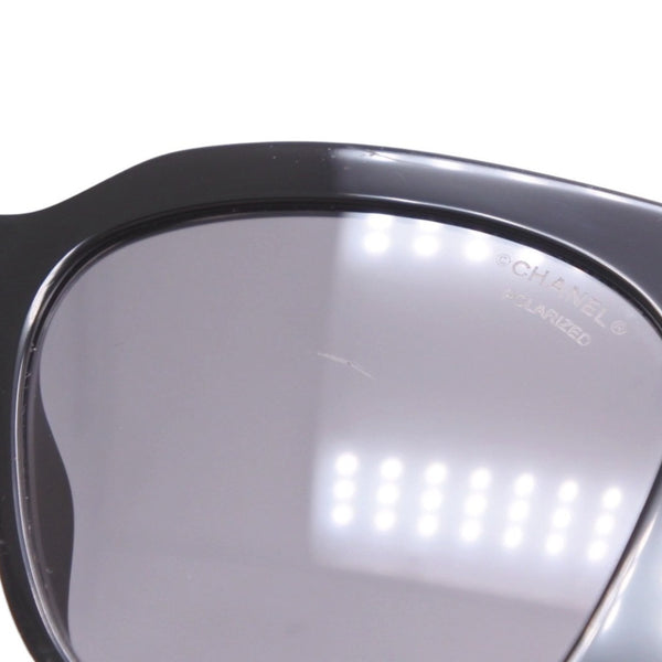 CHANEL Sunglasses Eyewear 5422-B-A c.501/T8 Size 53□17 140 Coco Mark Rhinestone Black Good Condition Used 4a000075