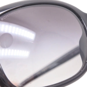 CHANEL Sunglasses Eyewear Size 60□17 135 Coco Mark White Black Good Condition Used 4a000078