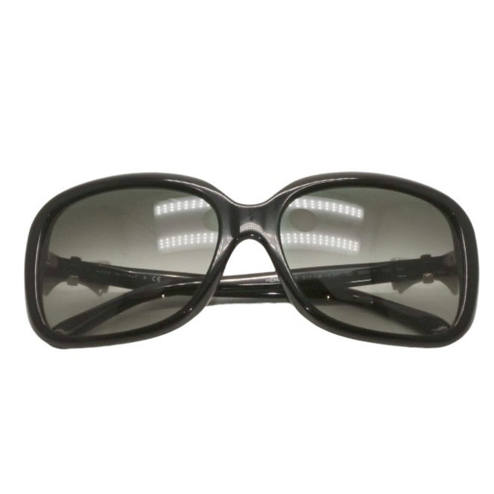 CHANEL シャネル サングラス アイウェア 5171-A c.501/3C サイズ60□17 135 ココマーク リボン ブラック 美品 中古 4a000074