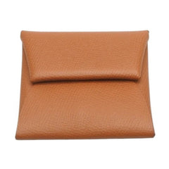 新品未使用品 HERMES エルメス バスティア GM ヴォ―エプソン ゴールドブラウン W刻印 コインケース 小銭入れ 財布 レザー シルバー金具 中古 4b014170