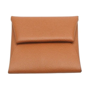 新品未使用品 HERMES エルメス バスティア GM ヴォ―エプソン ゴールドブラウン W刻印 コインケース 小銭入れ 財布 レザー シルバー金具 中古 4b014170