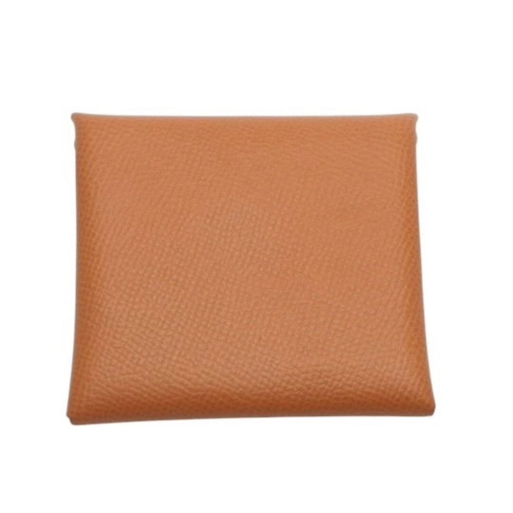 新品未使用品 HERMES エルメス バスティア GM ヴォ―エプソン ゴールドブラウン W刻印 コインケース 小銭入れ 財布 レザー シルバー金具 中古 4b014170