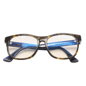 GUCCI グッチ 度入りメガネ アイウェア GG0004OA 003 サイズ55□17-150 べっ甲カラー ブルー レッド 美品 中古 4a000072