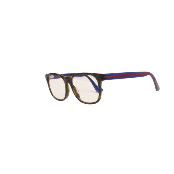 GUCCI グッチ 度入りメガネ アイウェア GG0004OA 003 サイズ55□17-150 べっ甲カラー ブルー レッド 美品 中古 4a000072