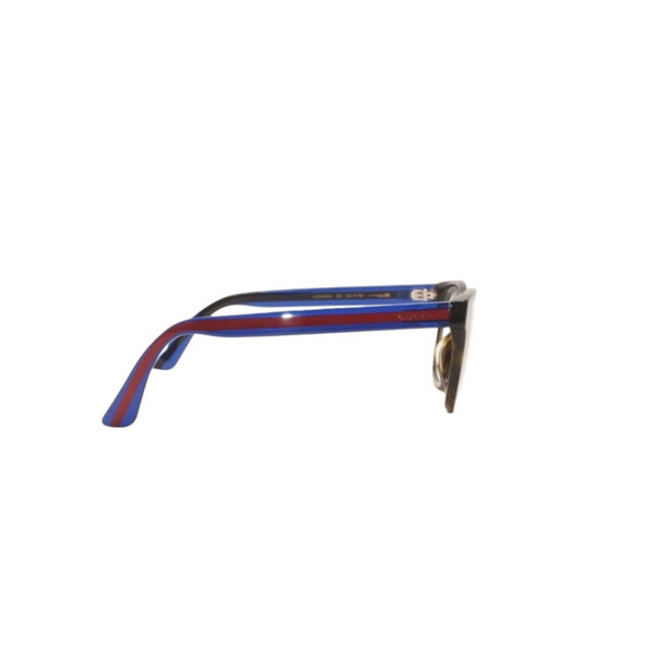 GUCCI グッチ 度入りメガネ アイウェア GG0004OA 003 サイズ55□17-150 べっ甲カラー ブルー レッド 美品 中古 4a000072
