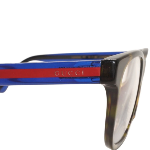 GUCCI グッチ 度入りメガネ アイウェア GG0004OA 003 サイズ55□17-150 べっ甲カラー ブルー レッド 美品 中古 4a000072