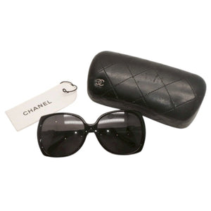 CHANEL Sunglasses Eyewear 55216 C.501/3C Size 61□16 135 Here Mark Black Good Condition Used 4a000079