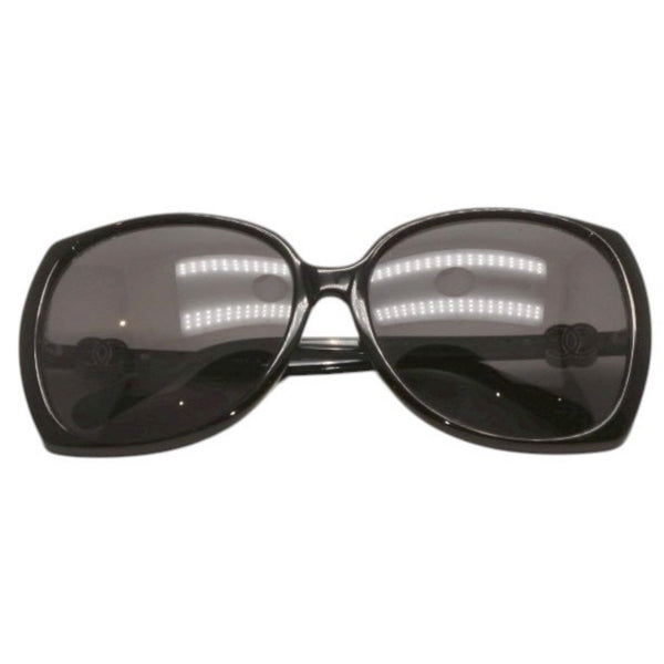 CHANEL Sunglasses Eyewear 55216 C.501/3C Size 61□16 135 Here Mark Black Good Condition Used 4a000079