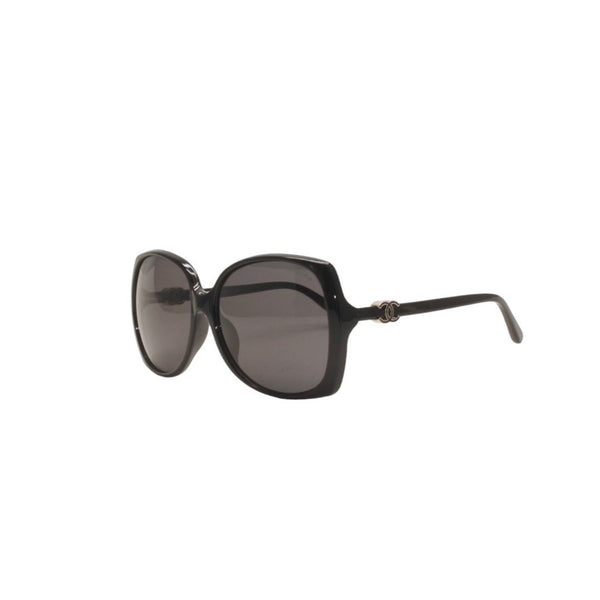 CHANEL Sunglasses Eyewear 55216 C.501/3C Size 61□16 135 Here Mark Black Good Condition Used 4a000079
