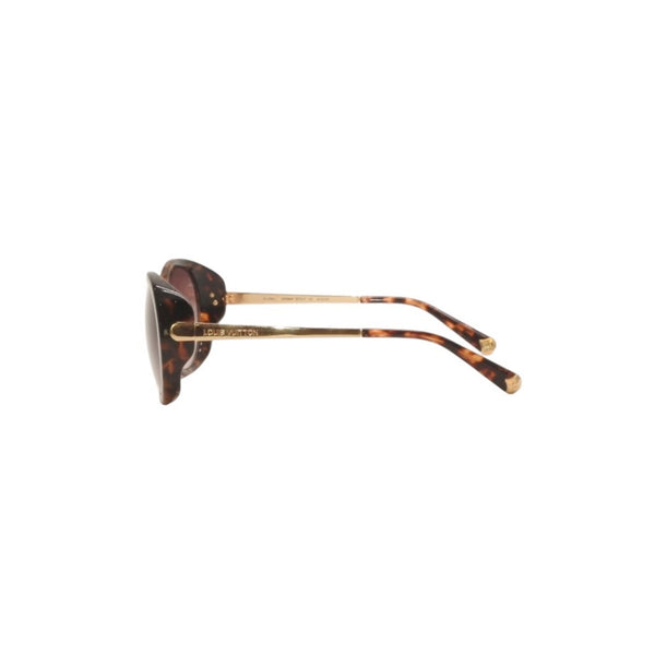 LOUIS VUITTON BLUEBLL Sunglasses Eyewear Z0596W Size 57□17 Tortoiseshell Color Gold Good Condition Used 4a000080