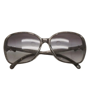 CHANEL Sunglasses Eyewear 5205-A c1263/3C Size 58□16 135 Coco Mark Ribbon Black Lame Good Condition Used 4a000033