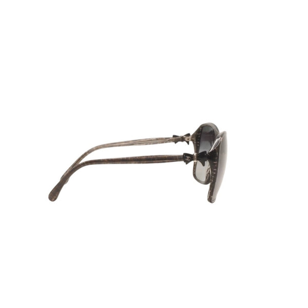 CHANEL Sunglasses Eyewear 5205-A c1263/3C Size 58□16 135 Coco Mark Ribbon Black Lame Good Condition Used 4a000033
