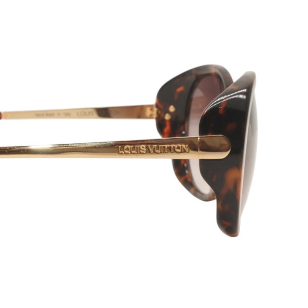 LOUIS VUITTON BLUEBLL Sunglasses Eyewear Z0596W Size 57□17 Tortoiseshell Color Gold Good Condition Used 4a000080